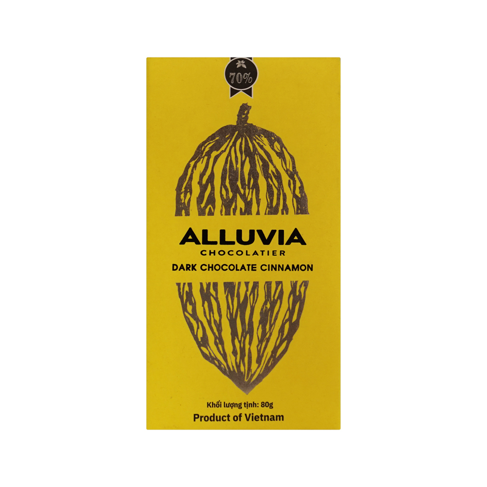 Alluvia Dark Chocolate 70% with Cinnamon 80g