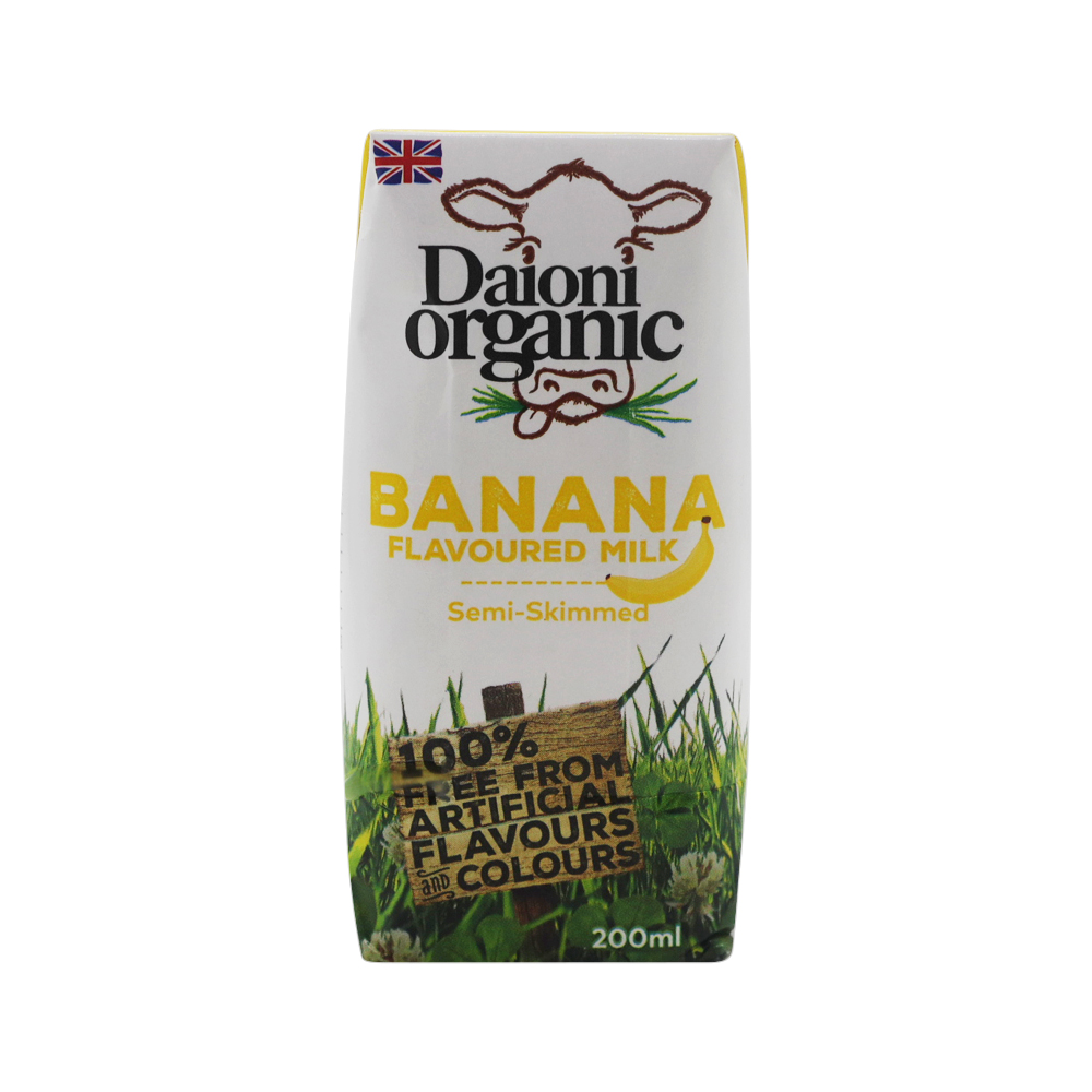 Daioni Organic Skimmed Milk Banana (200ml)