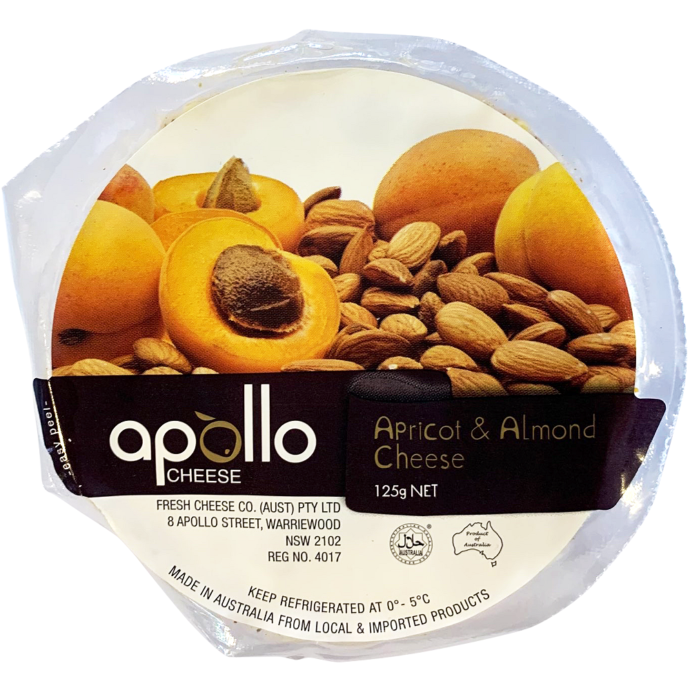 Apollo Cream Cheese Apricot & Almond 125g