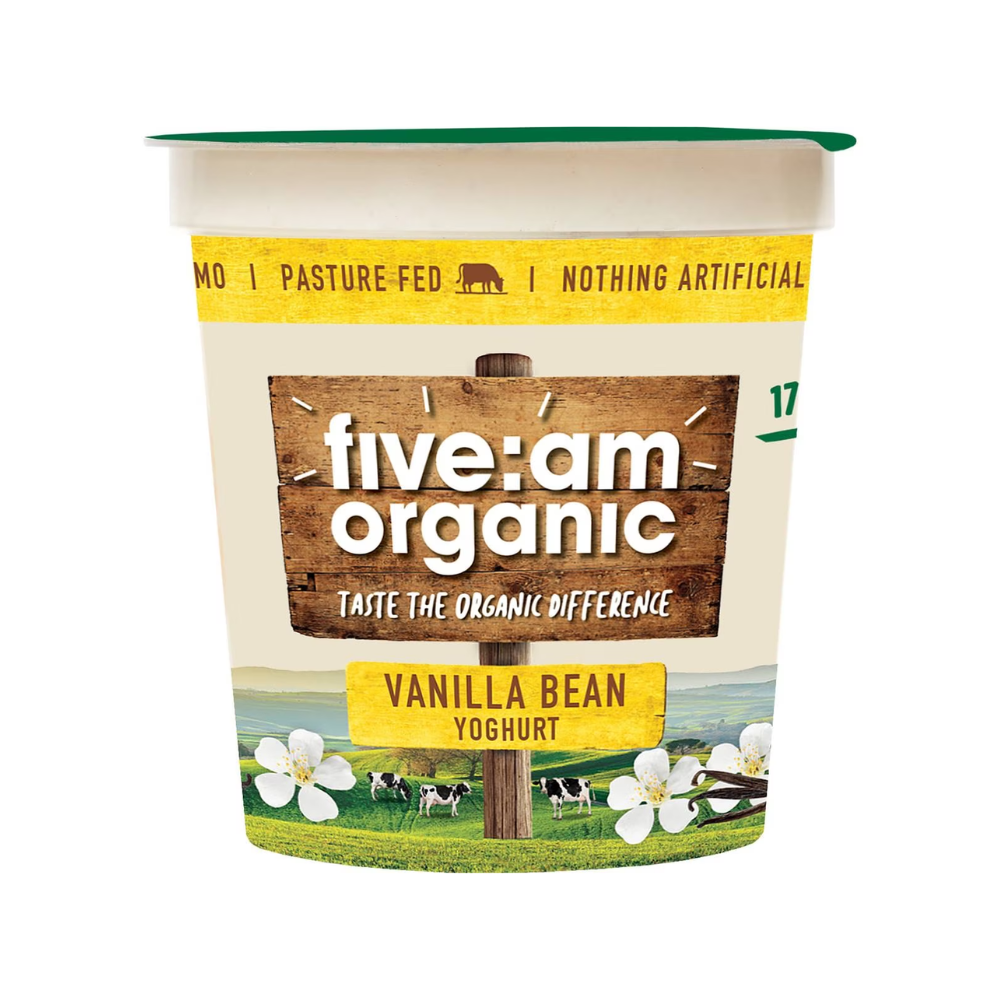 Five AM Organic Yogurt Vanilla Bean 170g
