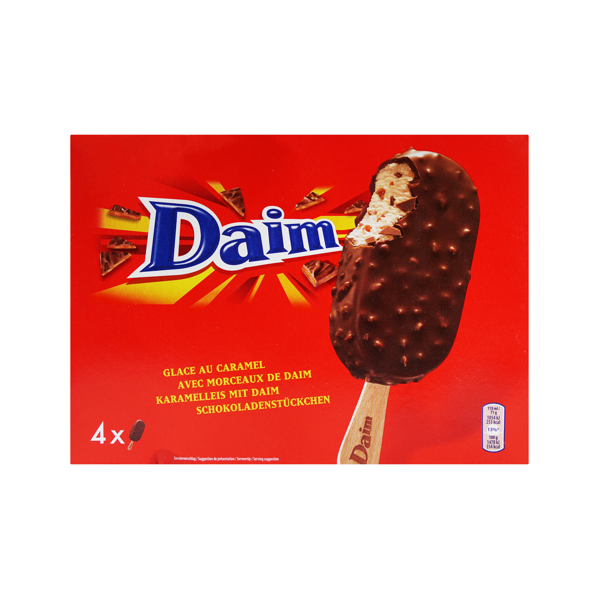 Daim Ice Cream Sticks (4x100ml)