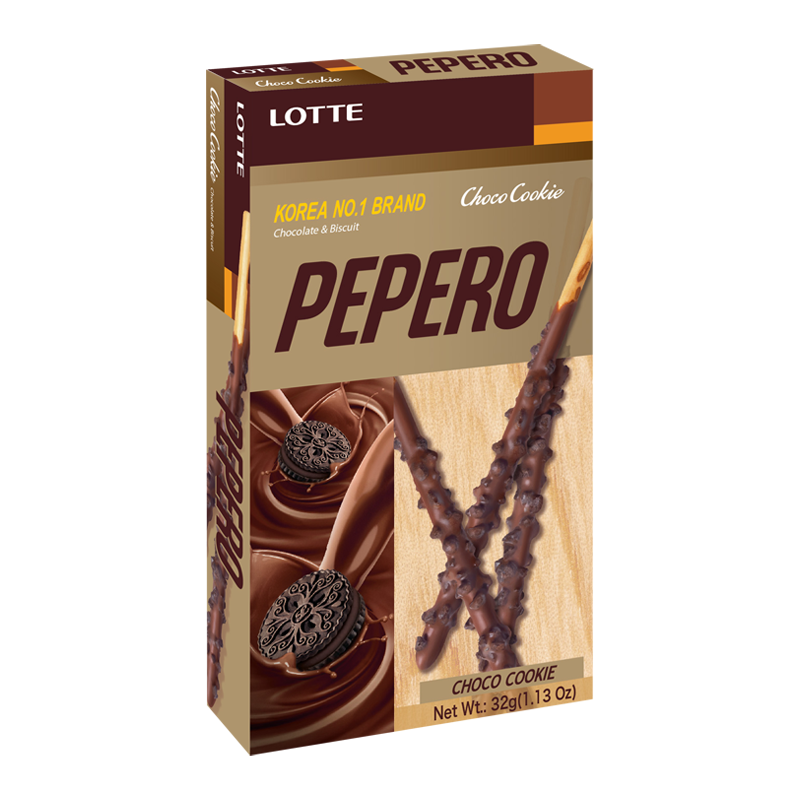 Lotte Pepero Stick W/Cookies Choco Cream 32g