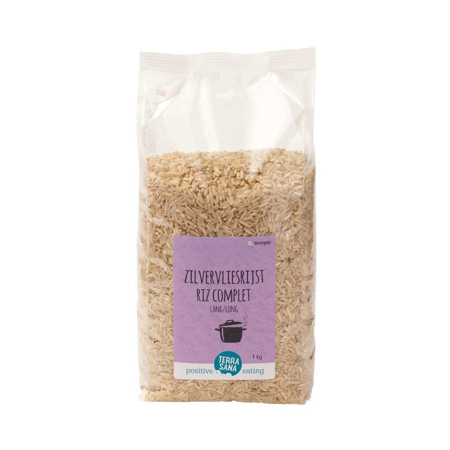 TerraSana Unpolished Organic Long Plain Grain Rice (1kg)