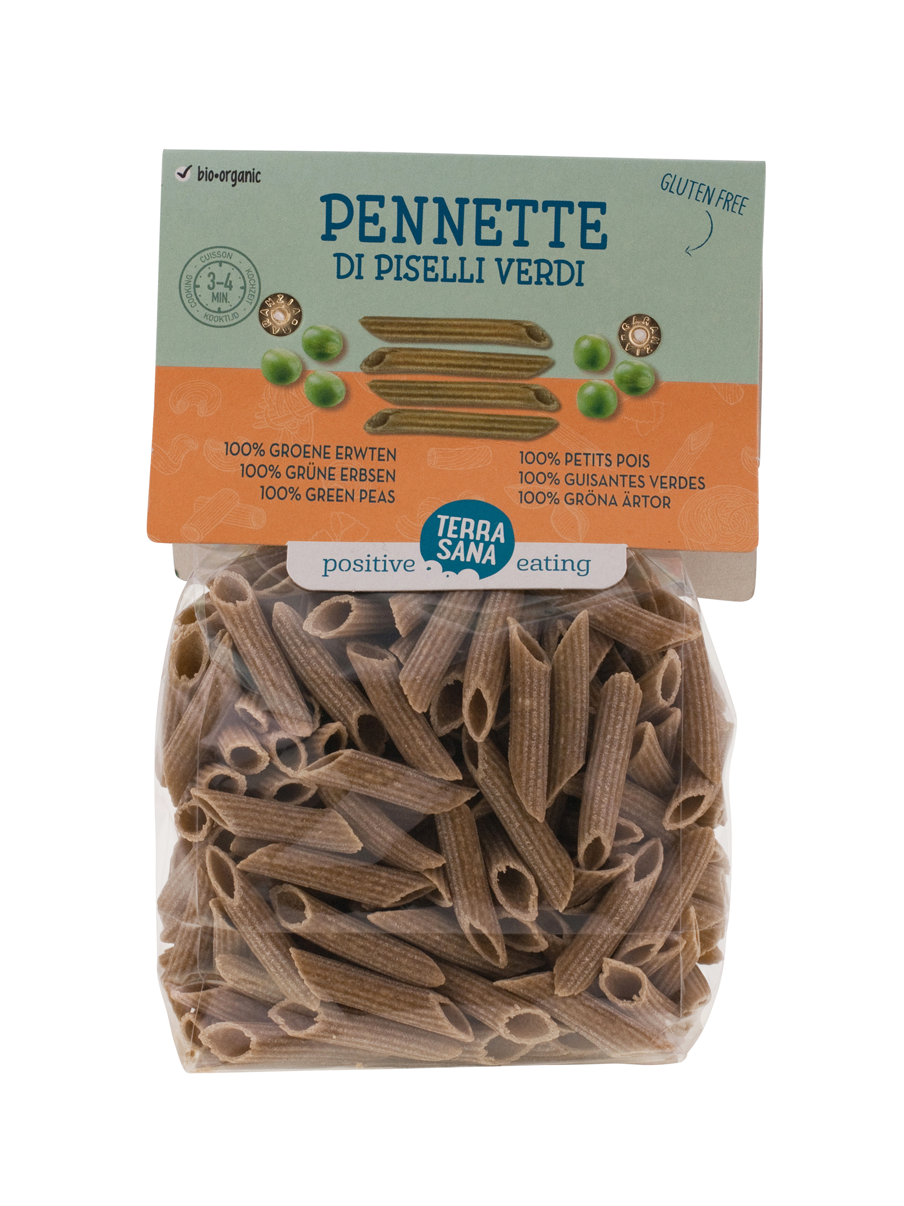 TerraSana Organic Green Pea Pennette Pasta (250g)