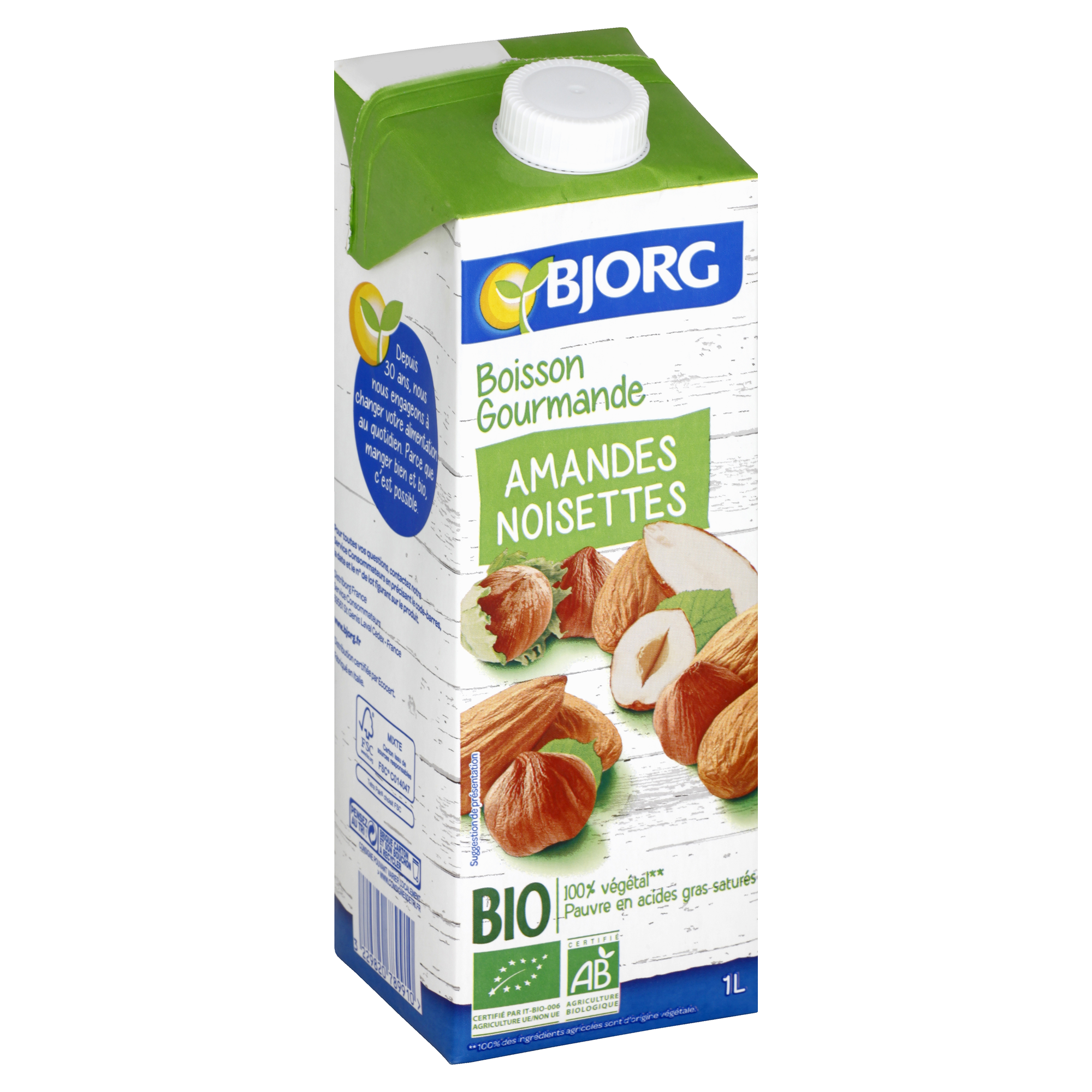 Bjorg Organic Almond & Hazelnut Milk (1L)