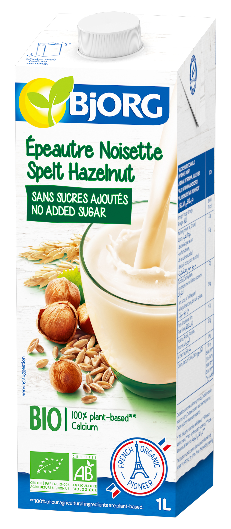 Bjorg Organic Spelt & Hazelnut Milk (1L)