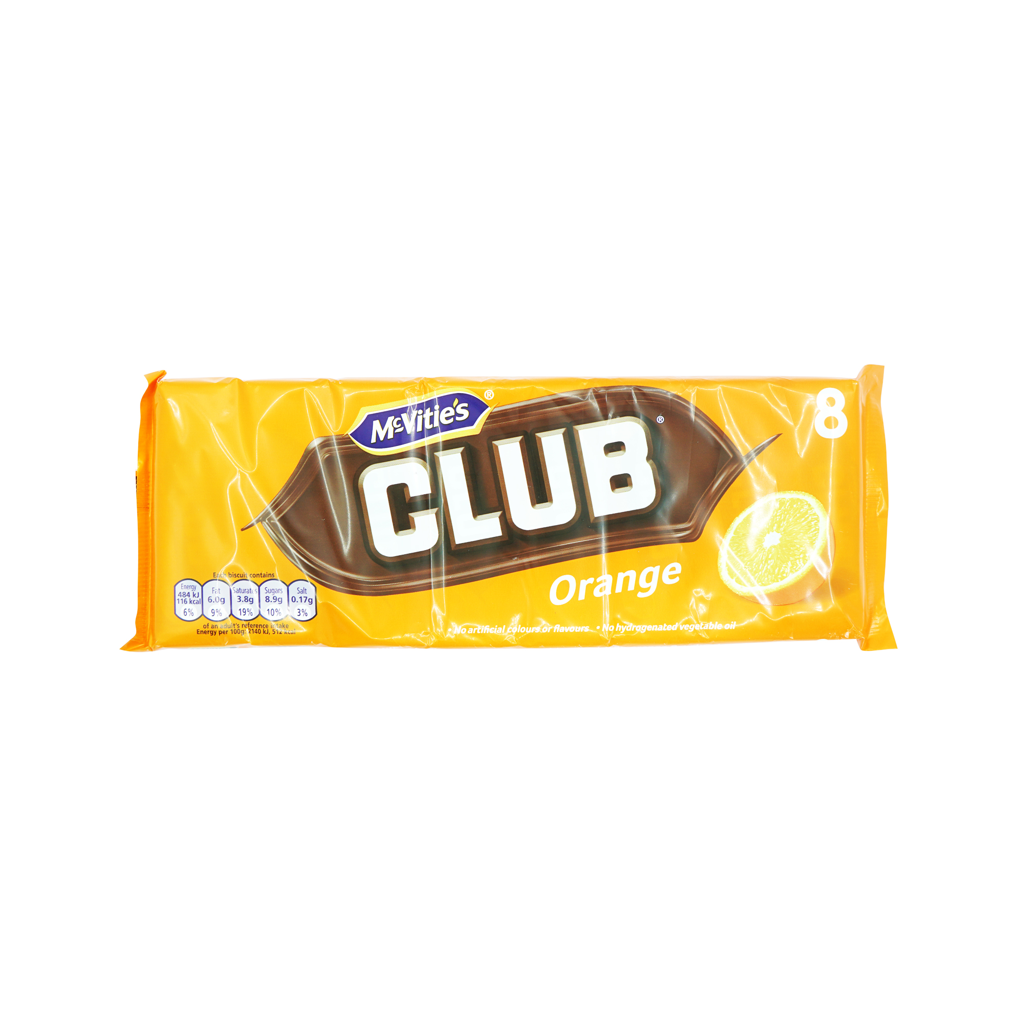 McVitie's Club Orange 8 Bars 176g
