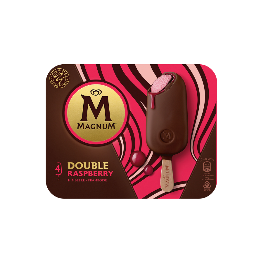 Magnum  Double Raspberry Ice Cream (4x73g)