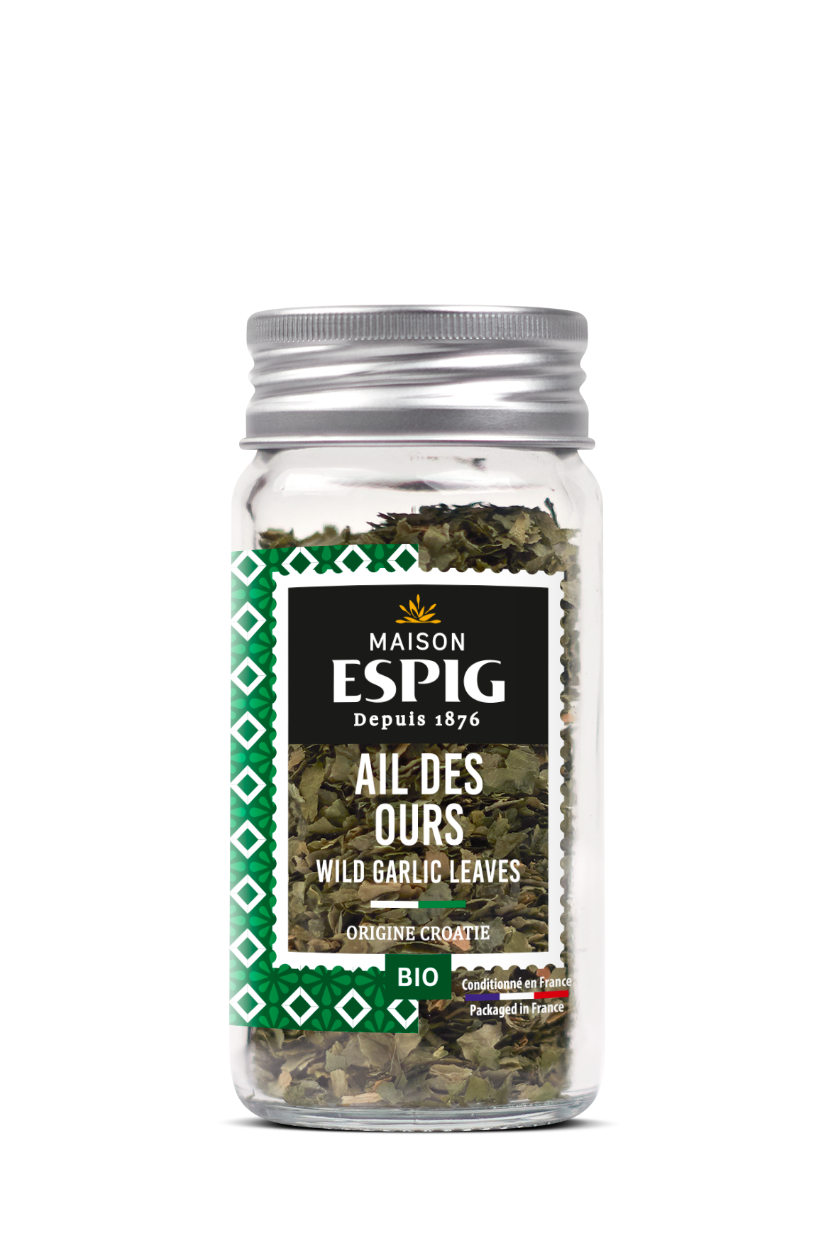 Maison Espig Organic Wild Garlic Leaves, Glass Jar 8g