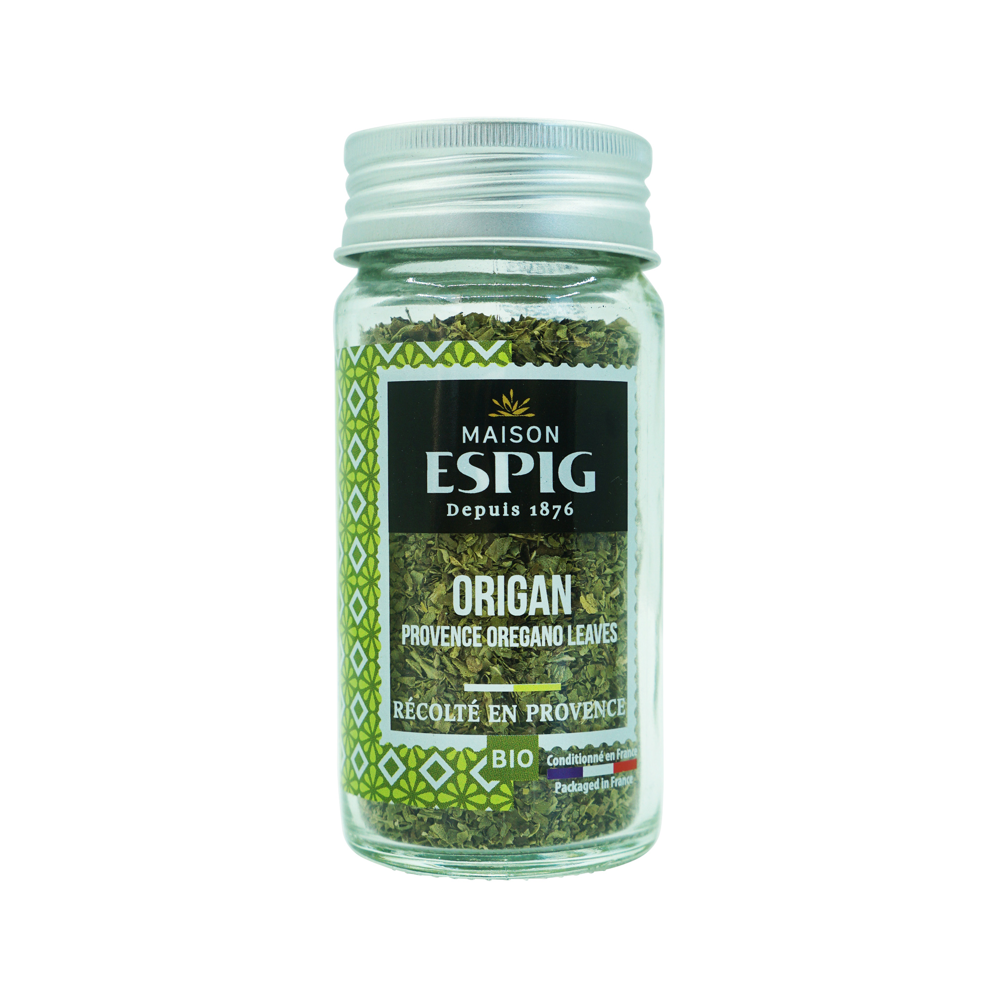 Maison Espig Organic Provence Oregano Leaves, Glass Jar 17g