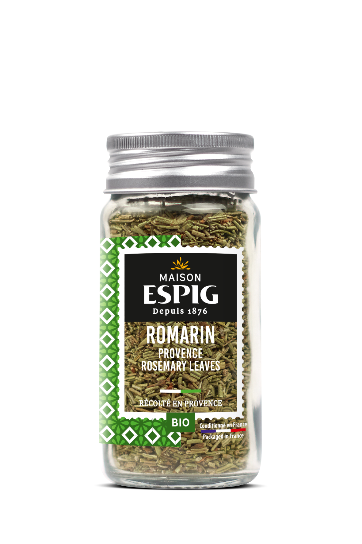 Maison Espig Organic Provence Rosemary Leaves, Glass Jar 25g