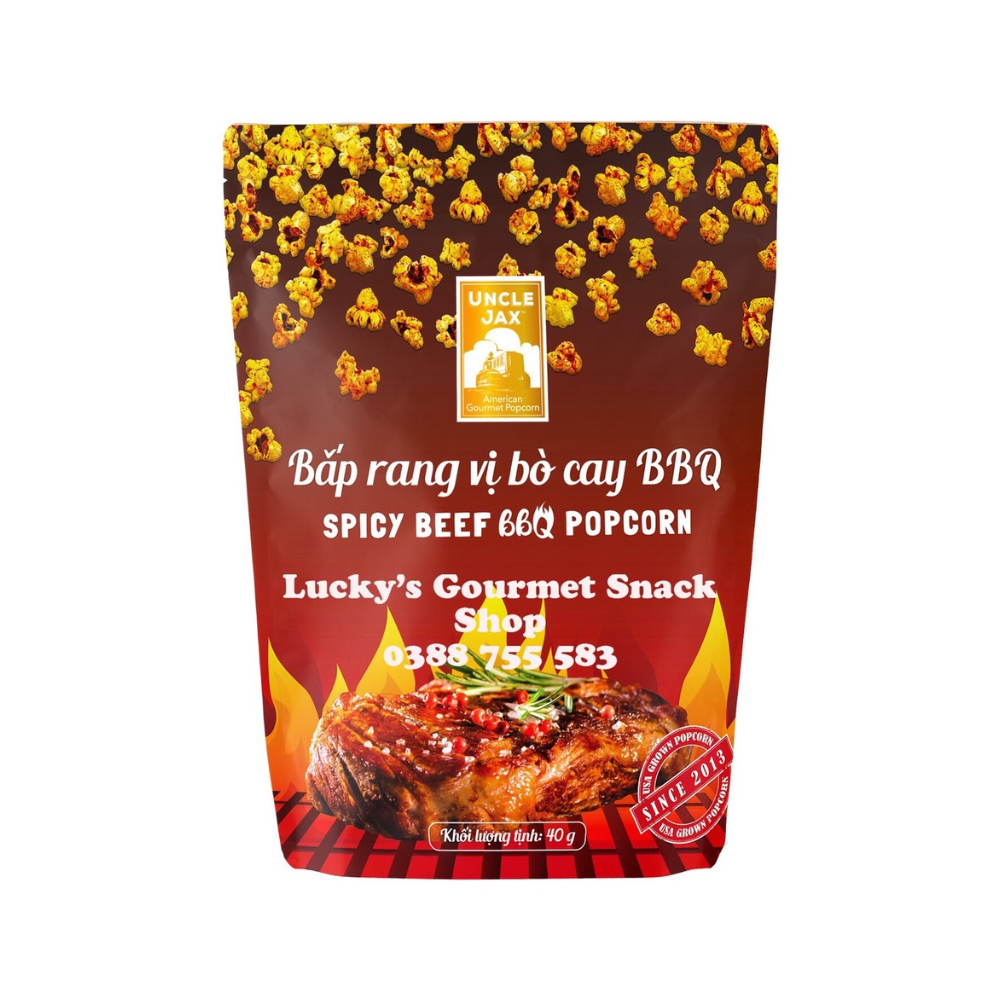 Uncle Jax Spicy Beef BBQ Popcorn  40g 