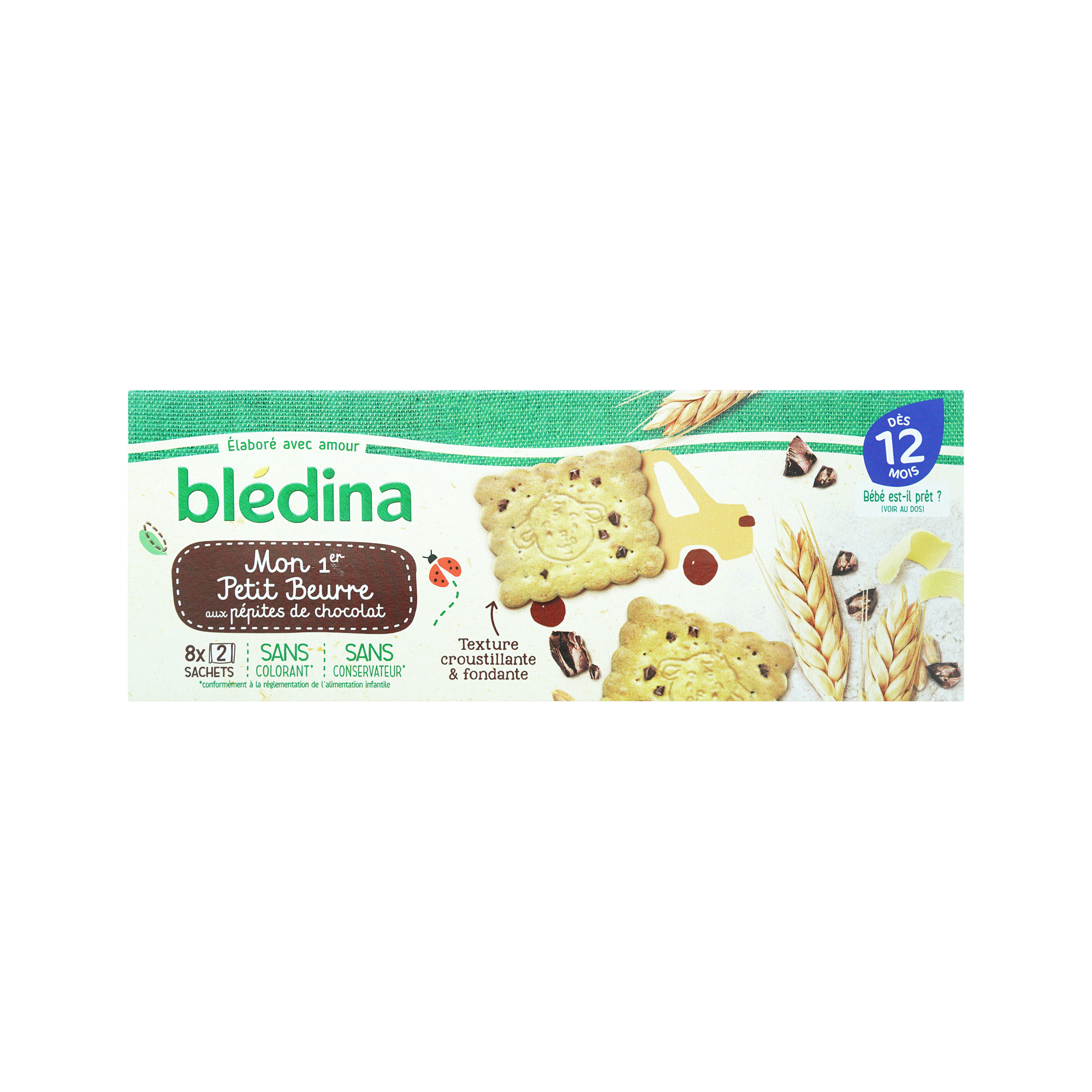 Bledina Butter Biscuits with Chocolate Chips 12M (133g)