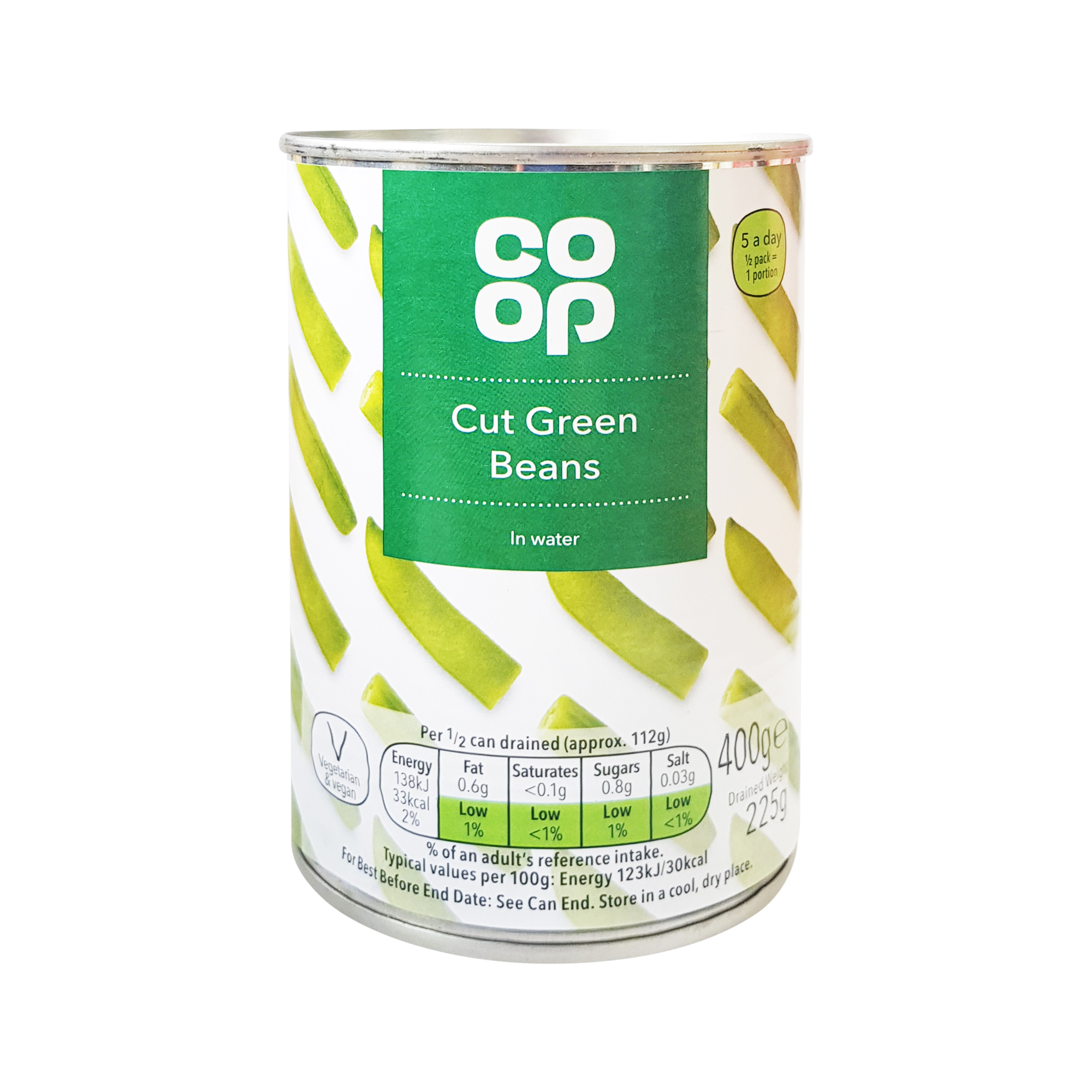 Co Op Cut Green Beans in Water (400g)