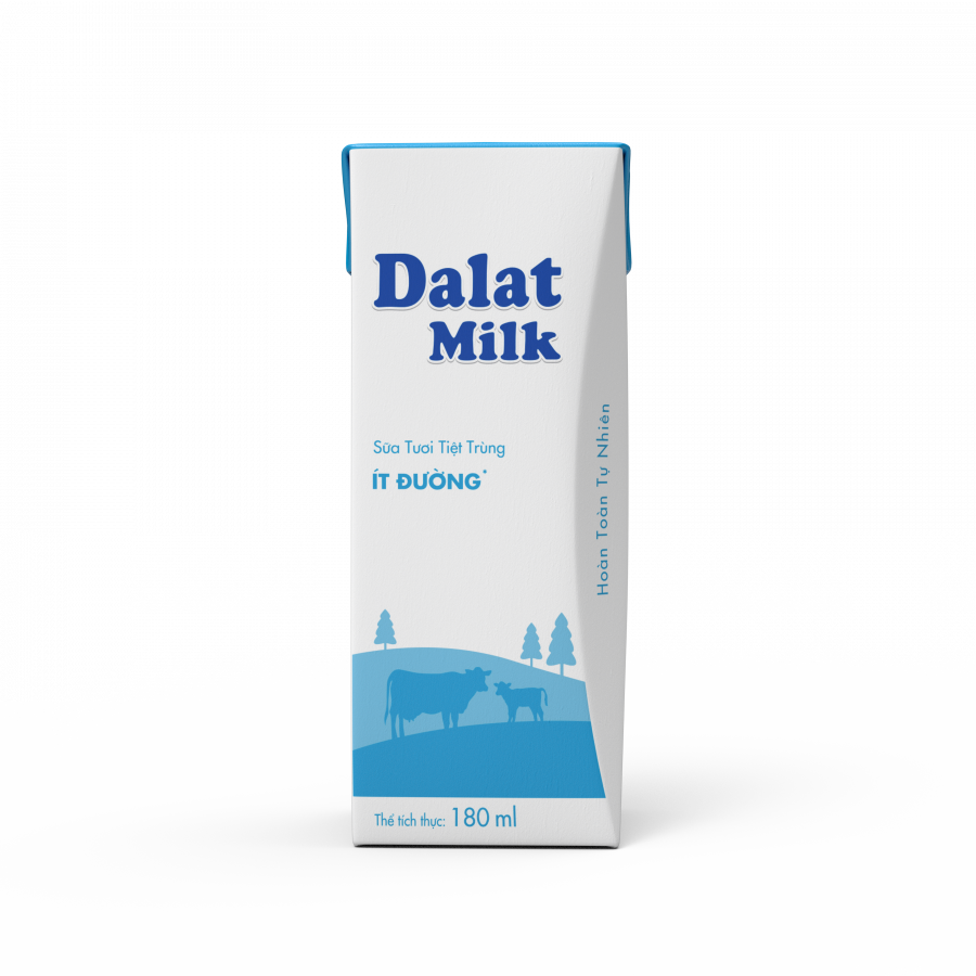 DalatMilk UHT Milk Less Sugar (4x180ml)