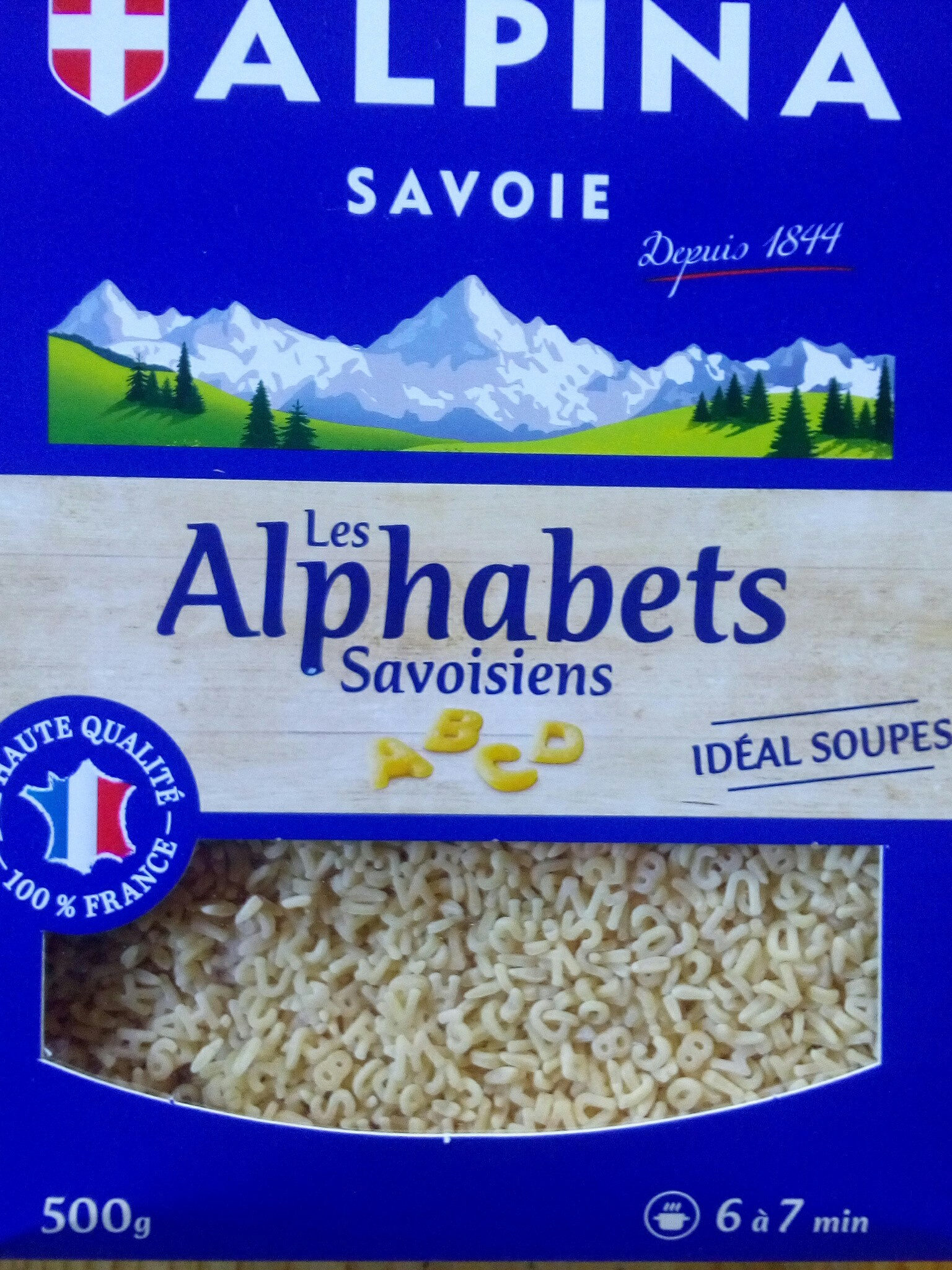 Alpina Savoie Pasta Alphabets Savoisiens (500g)