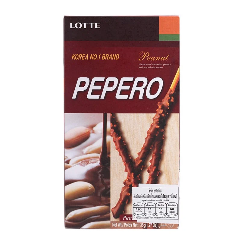 Lotte Pepero Stick Biscuit Peanut (36g)