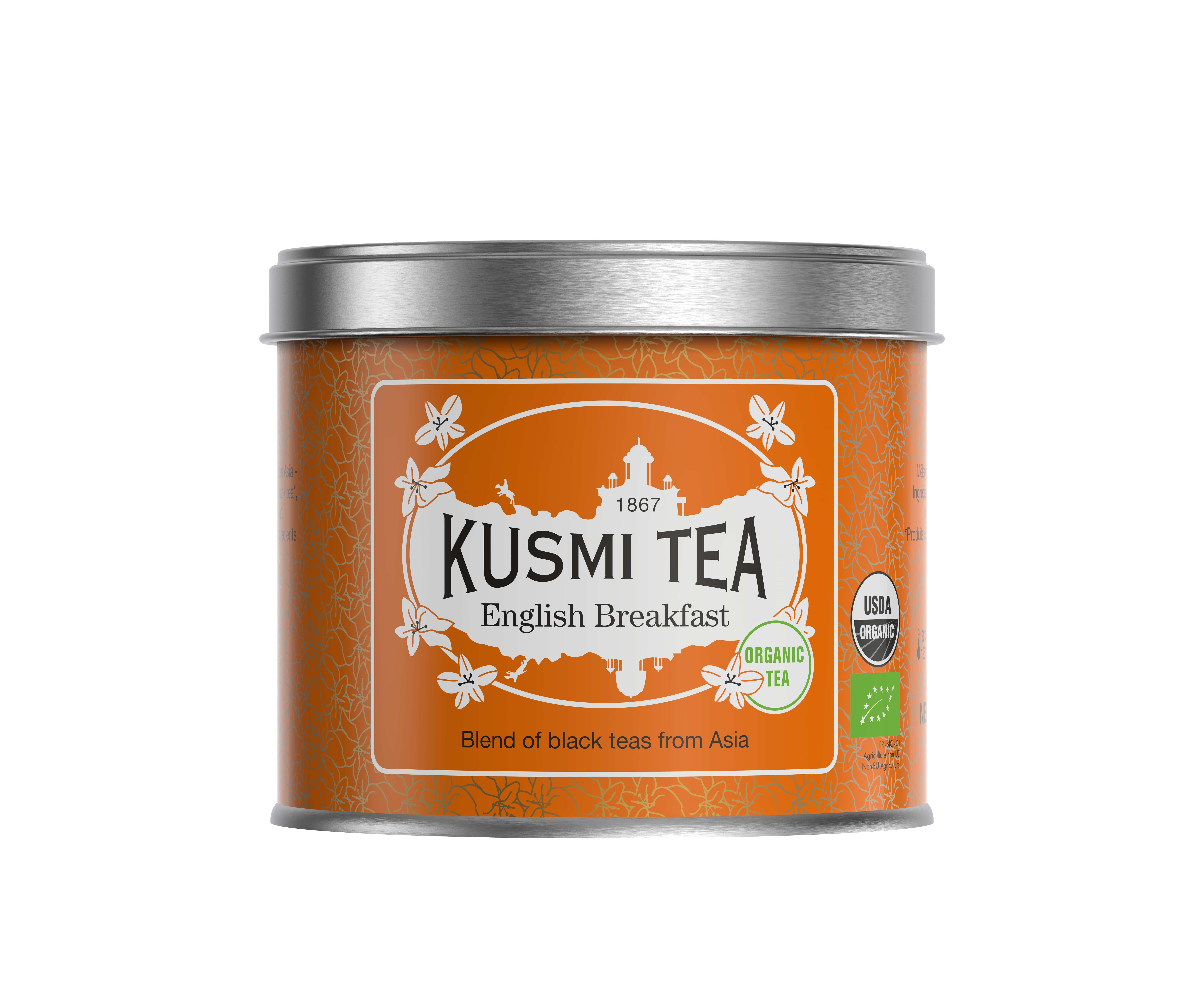 Kusmi Tea Organic English Breakfast Tea Tin (100g)