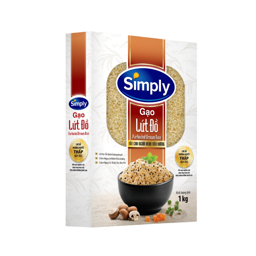 Simply Parboiled Brown Rice (1Kg)