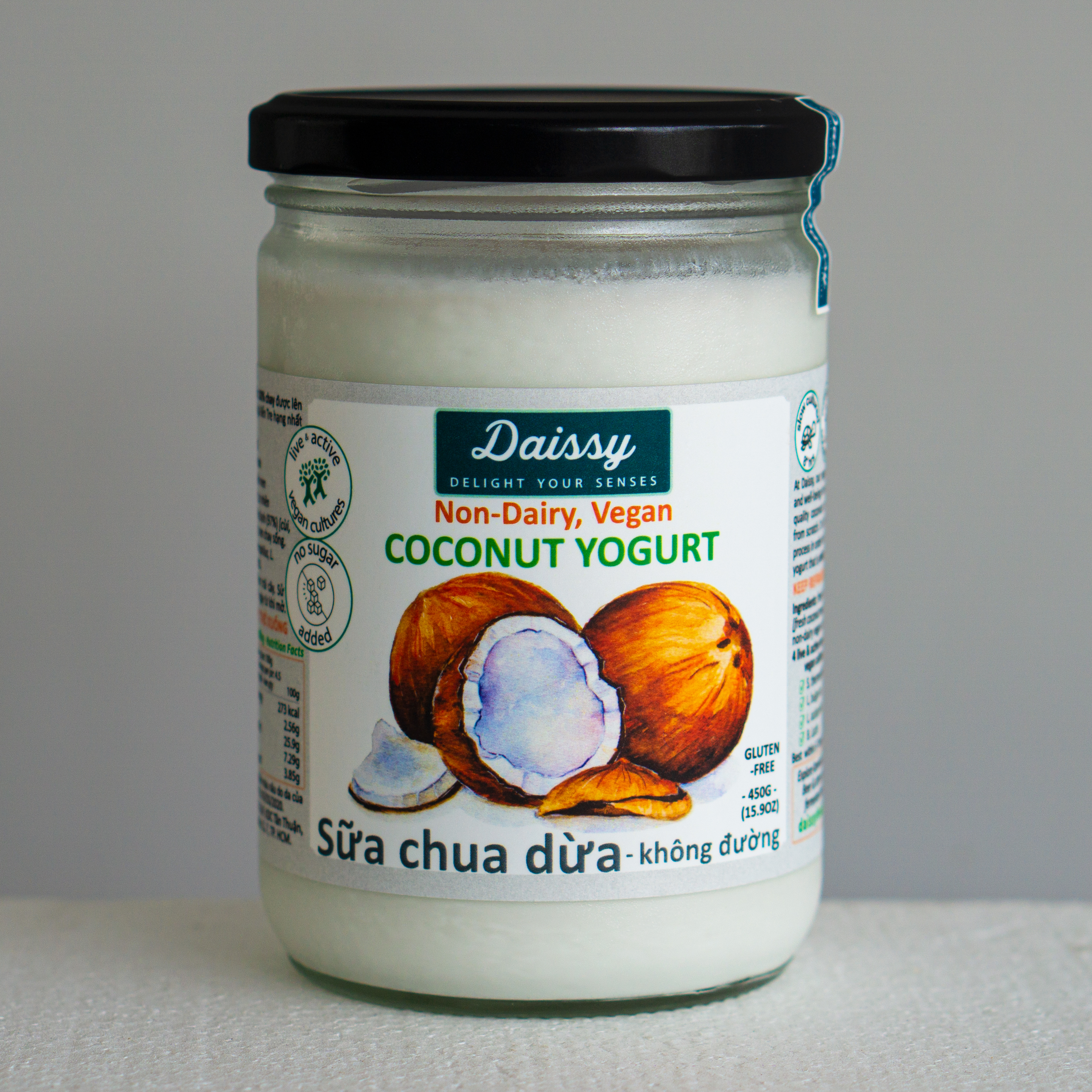 Daissy Vegan No Sugar Coconut Yogurt (450g)