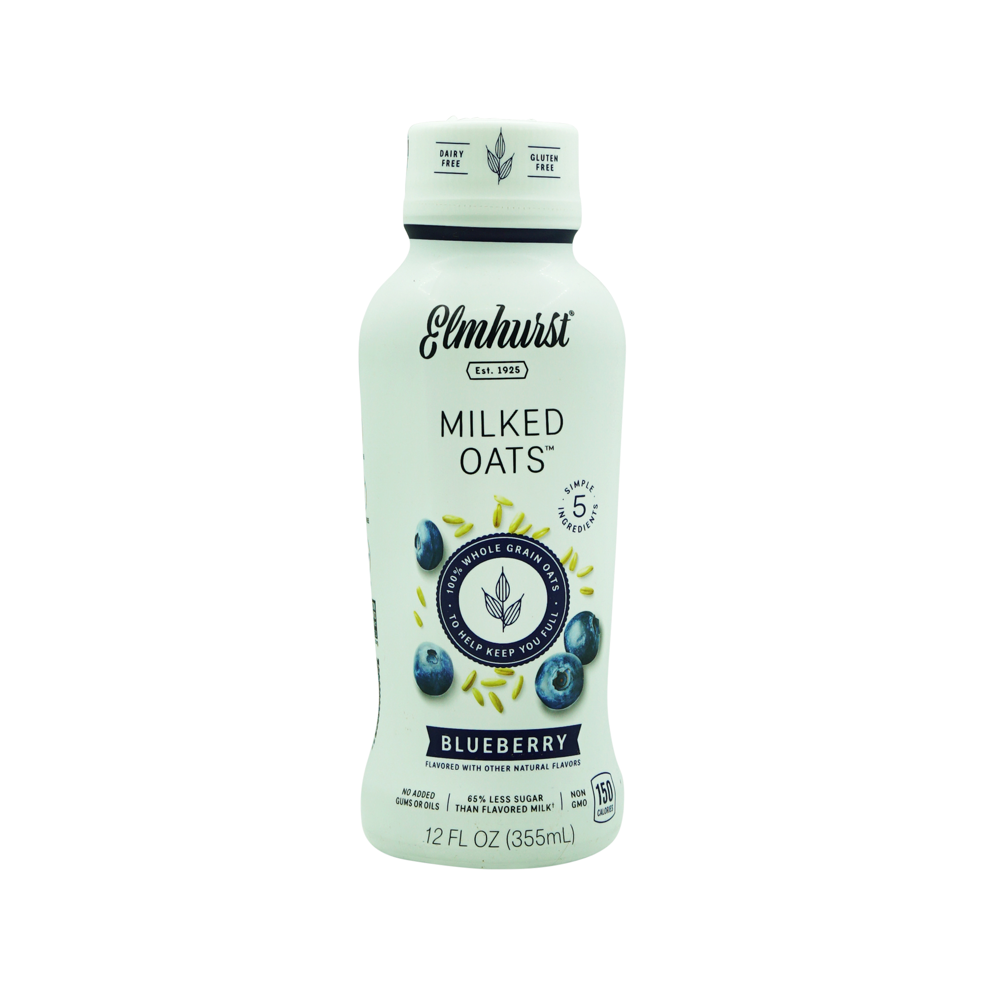 Elmhurst Blueberry Oat Milk, Plastic Bottle 325ml