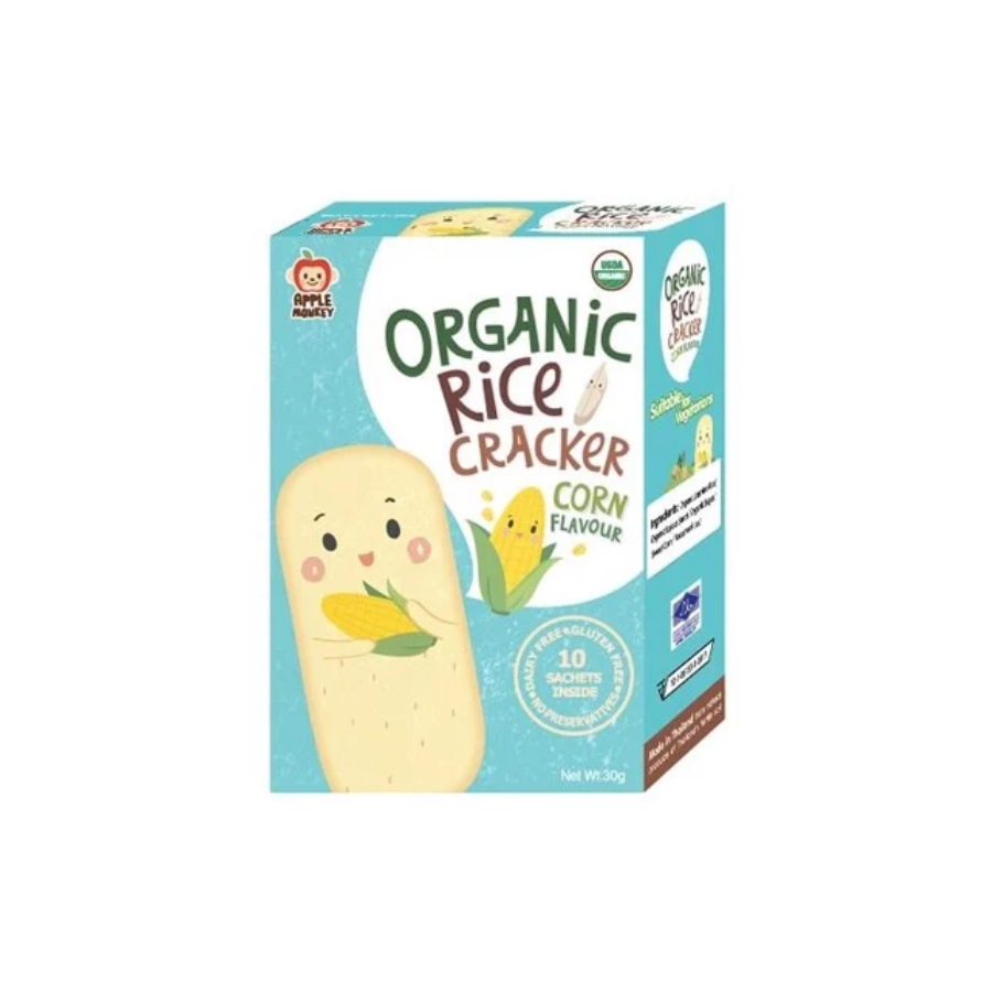 Apple Monkey ORG Rice Cracker Corn Flavor(30g)
