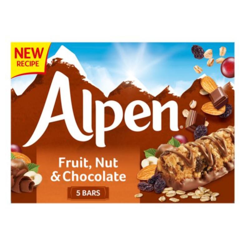 Alpen Fruit, Nut & Chocolate Muesli Bar (5x29g)
