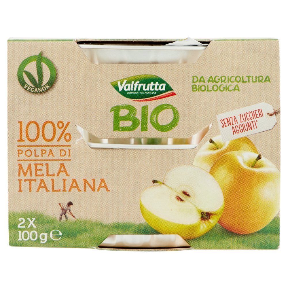 Valfrutta Organic Apple Puree (2x100g)