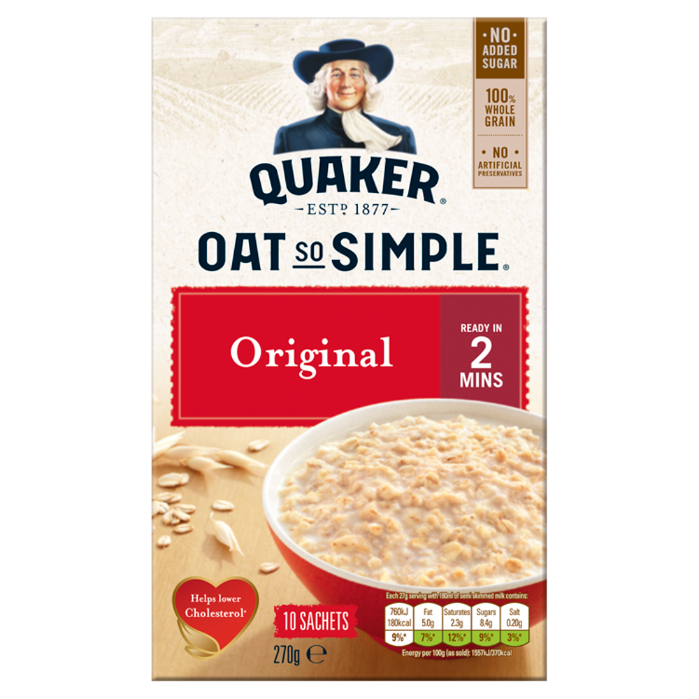 Quaker Oat So Simple Original Porridge (10x27g)