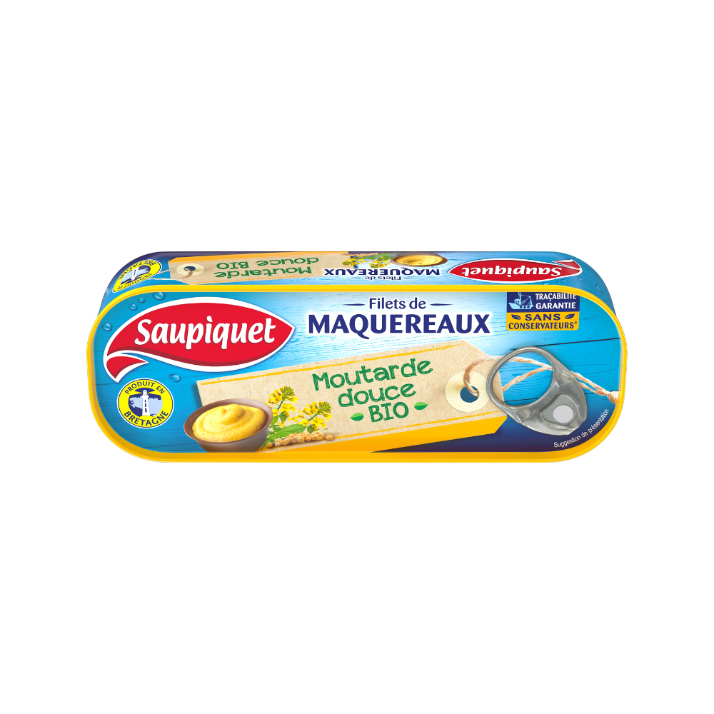 Saupiquet Mackerel Organic Sweet Mustard Organic (120g)