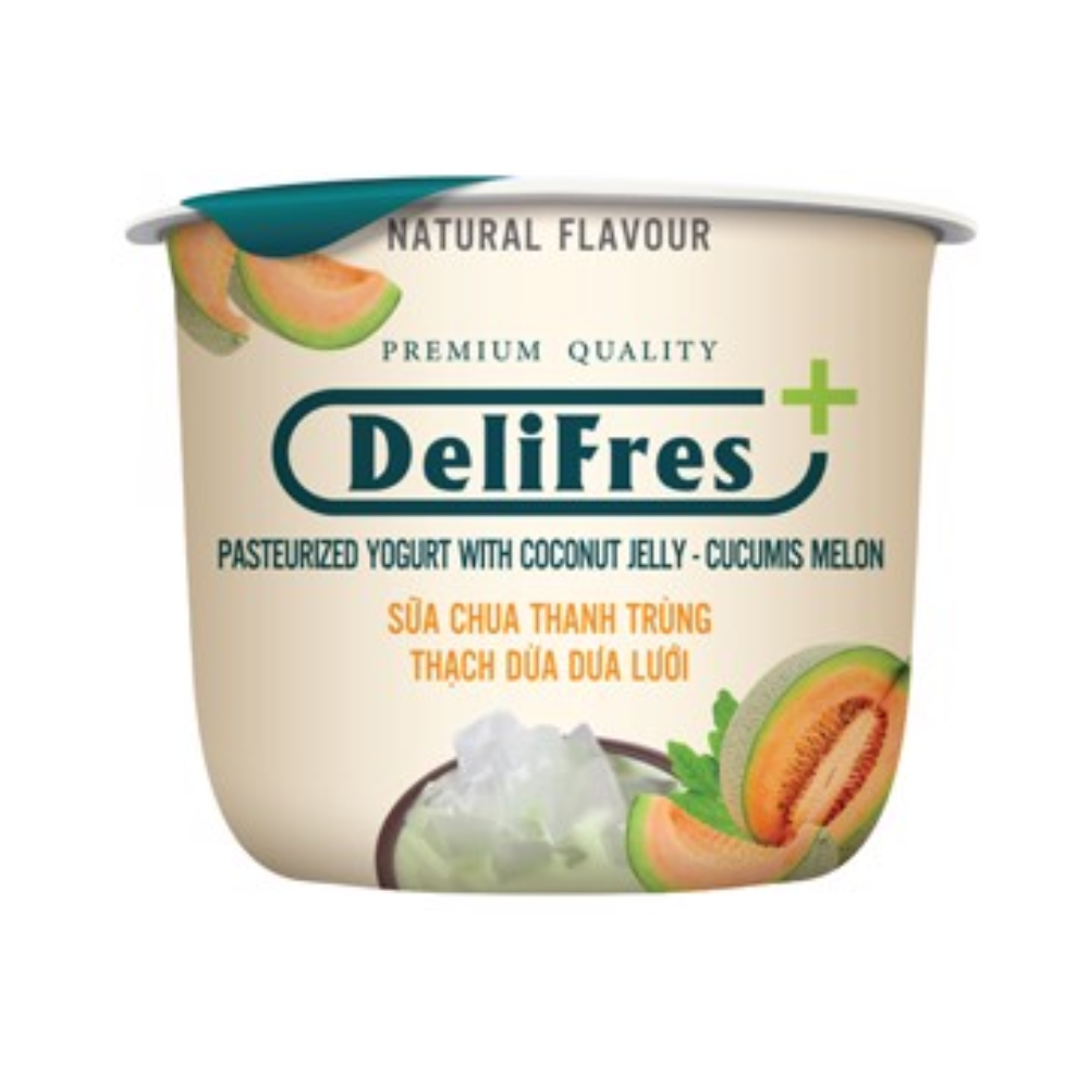 DeliFres Yogurt Melon with Coconut Jelly (4x80g)