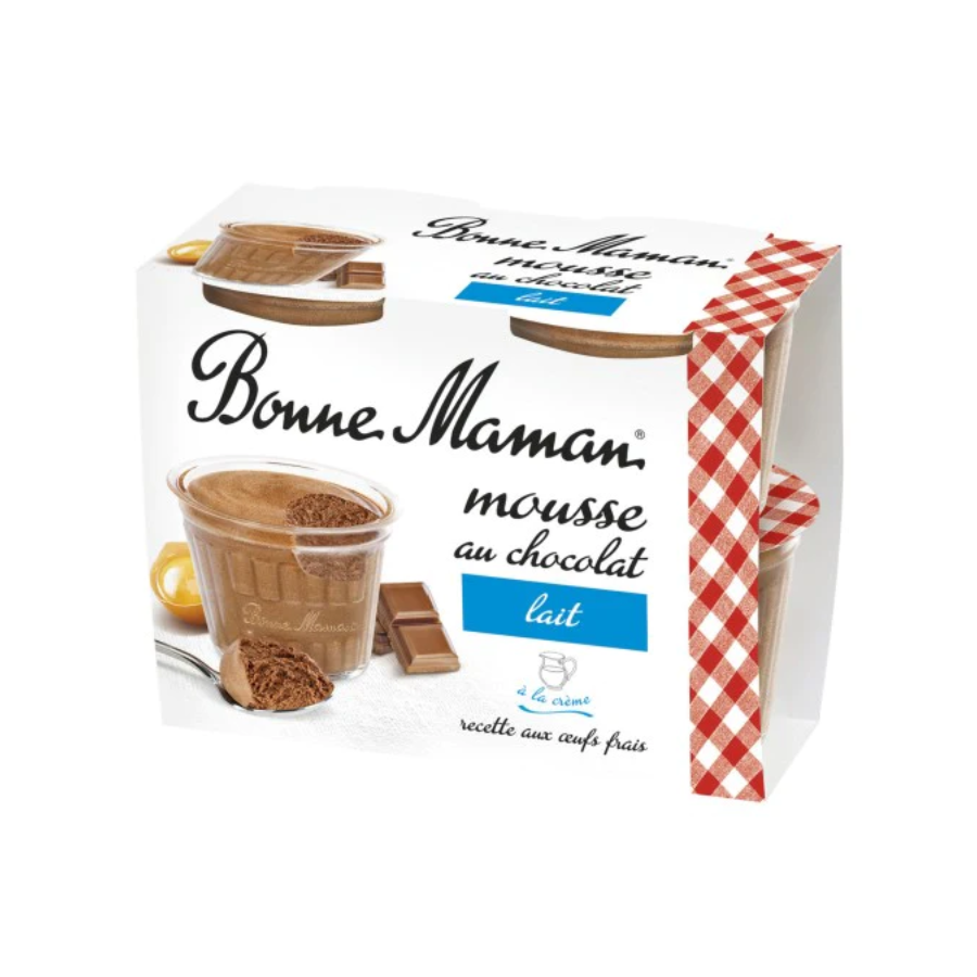 Bonne Maman Mousse Milk Chocolate (4x50g)