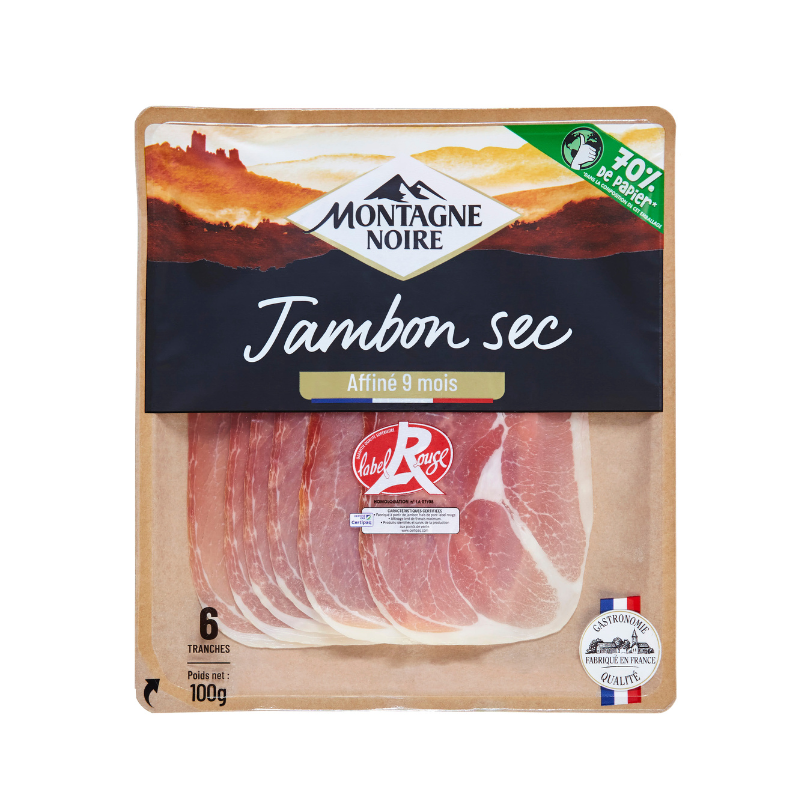 Montagne Noire Dry Ham 9M Sliced (100g)