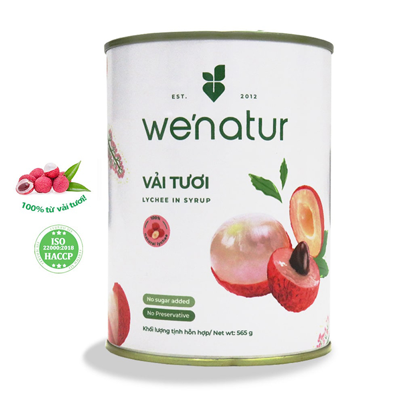 We'natur Lychee In Syrup (565g)