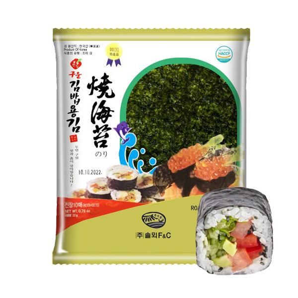 Solmoi Roasted Kimbap Seaweed (22g)
