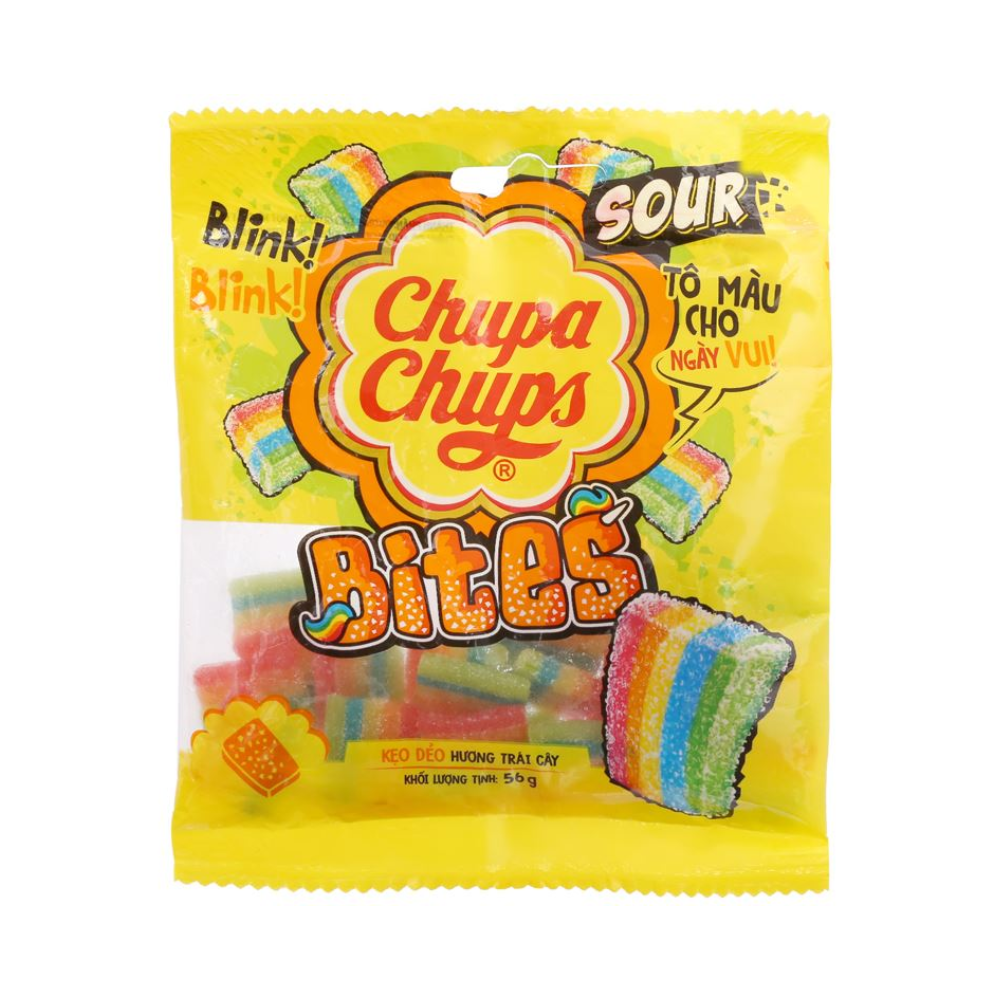 Chupa Chups Sour Bites Fruits Plavor (56g)