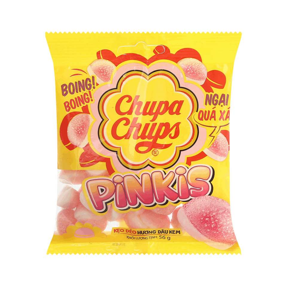 Chupa Chups Pinkis Strawberry Candy (56g)