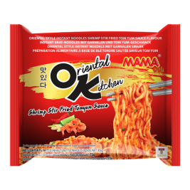 Mama Dried Instant Noodles Oriental Kitchen Shrimp Stir Fried Tom Yum Sauce Flavor (85G)