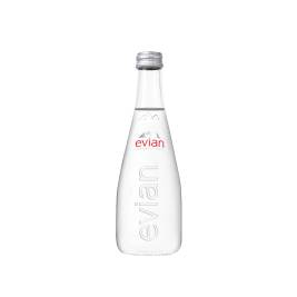 Evian Water Glass Bottle (330ml)