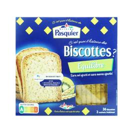 Bánh Mì Nướng Không Thêm Muối, Đường Biscottes Equilibre Hiệu Pasquier 300g