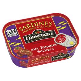 Cá mòi & cà chua ngâm dầu ôliu À L’Ancienne Sardines à l'huile d'olive vierge extra aux tomates séchées hiệu Connétable 115g