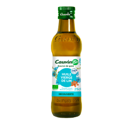 Dầu Hạt Lanh Hữu Cơ Nguyên Chất Cauvin, Chai Thủy Tinh 250ml 