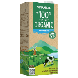Vinamilk 100% Organic UHT Milk No Sugar (1L)