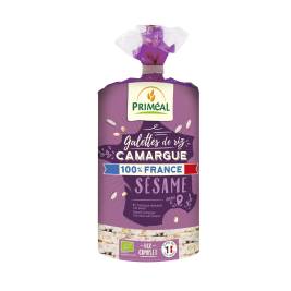 Bánh gạo Galettes Bio de riz de Camargue au sésame hiệu Priméal 130g