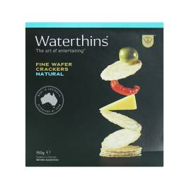Bánh Crackers Waterthins Natural Fine Wafer Crackers 150g