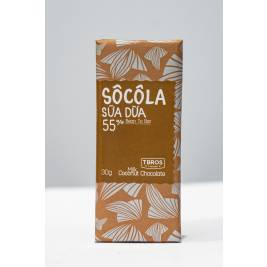 Socola sữa dừa 55% Tbros  30g 