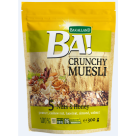 Ngũ Cốc BAKALLAND Muesli hạt và mật ong 300g