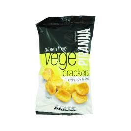 Snack rau củ vị chanh ớt Piranha Vege Crackers Sweet Chilli Lime 100g
