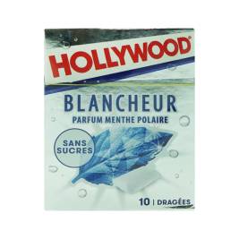 Kẹo Cao Su Vị Bạc Hà Không Đường Blancheur Parfum Menthe Polaire Hiệu Hollywood 15g