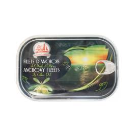 Cá cơm phi lê ngâm dầu ôliu Filets D'Anchois À L'Huile d'Olive hiệu La Monegasque 800g